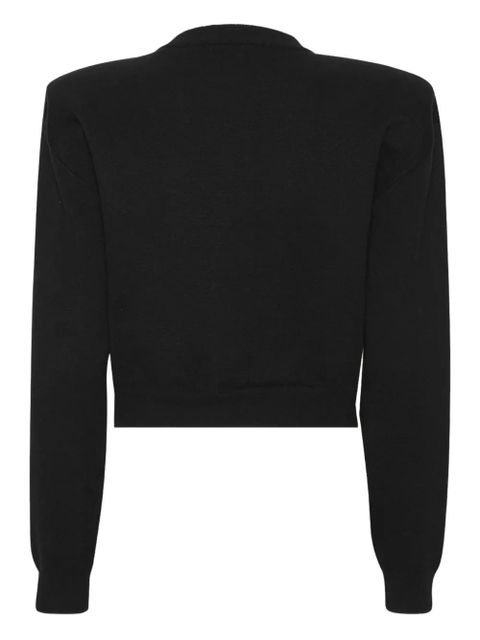 ROTATE BIRGER CHRISTENSEN padded-shoulder button cardigan - Black - zdjęcie produktu nr 2