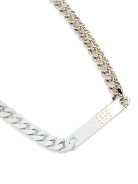 MM6 Maison Margiela numbers-motif necklace - Silver