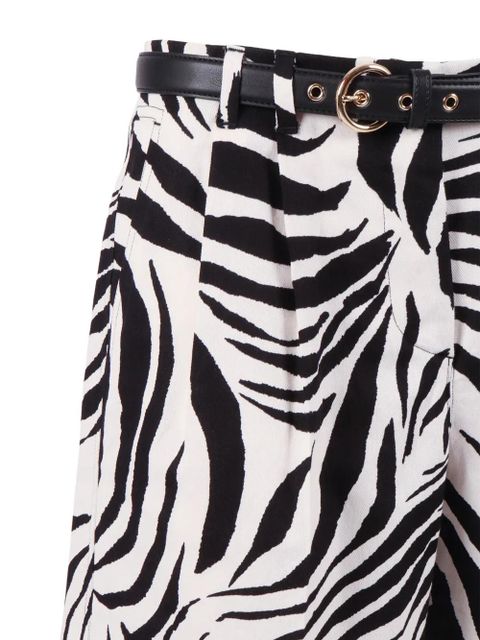 Max Mara zebra-print novella shorts - White