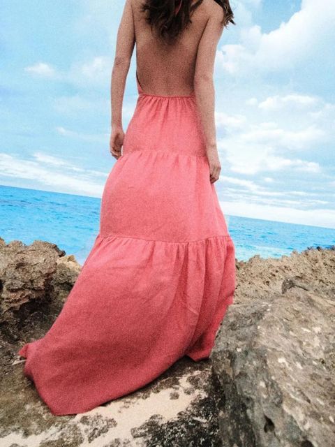 Johanna Ortiz Twilight tiered maxi dress - Pink