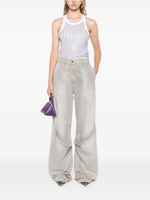 The Attico crystal-embellished tank top - White - zdjęcie produktu nr 2