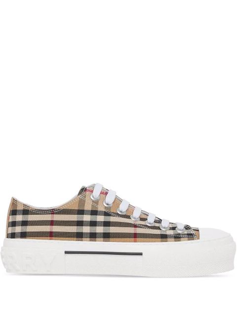 Burberry Vintage check cotton sneakers - Neutrals - zdjęcie produktu nr 1