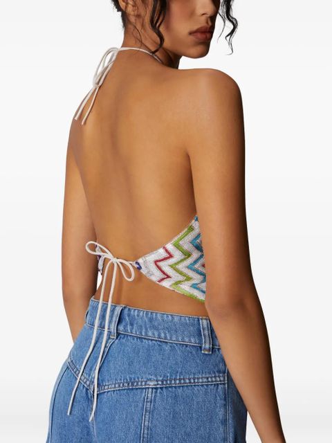 Missoni zigzag-woven top - White