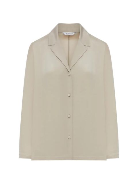 Max Mara bowling collar long-sleeve shirt - Neutrals - zdjęcie produktu nr 1