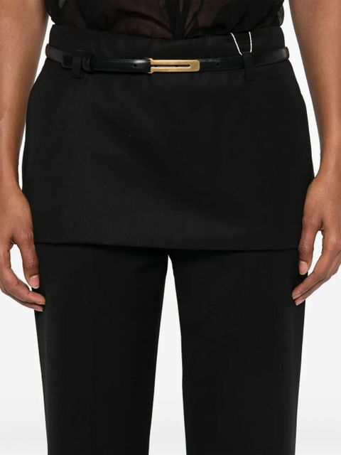 TOTEME layered skirt trousers - Black