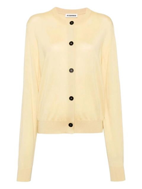Jil Sander crew-neck button-up cardigan - Yellow - zdjęcie produktu nr 1