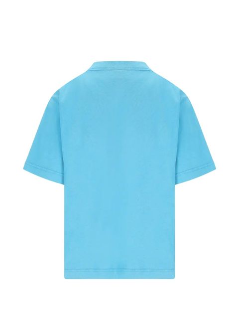 Balenciaga short-sleeve logo-embroidery T-shirt - Blue - zdjęcie produktu nr 2