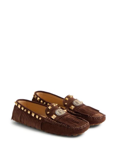 Valentino Garavani Plaster Caster fringed loafers - Brown
