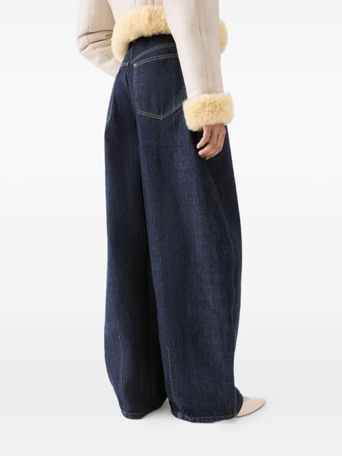 Jacquemus Le De-Nîmes Ovalo pleated jeans - Blue