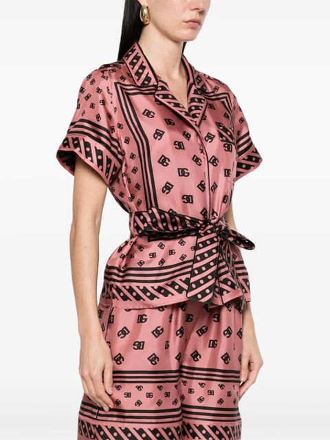 Dolce & Gabbana DNA logo-print shirt - Pink