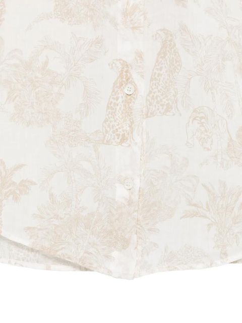 MC2 Saint Barth animal-print long-sleeve shirt - White