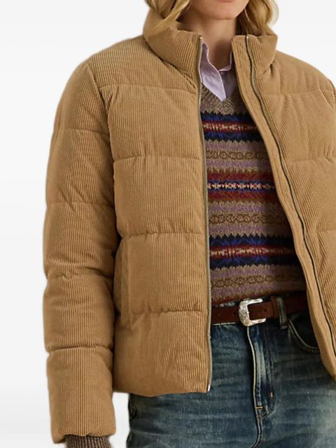 Lauren Ralph Lauren logo corduroy-texture jacket - Brown