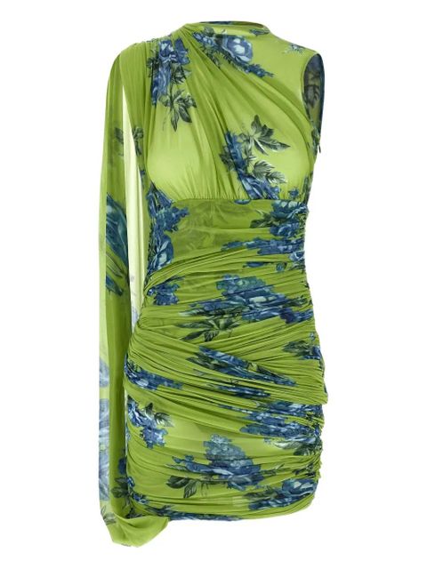 Magda Butrym floral-print draped mini dress - Green - zdjęcie produktu nr 1