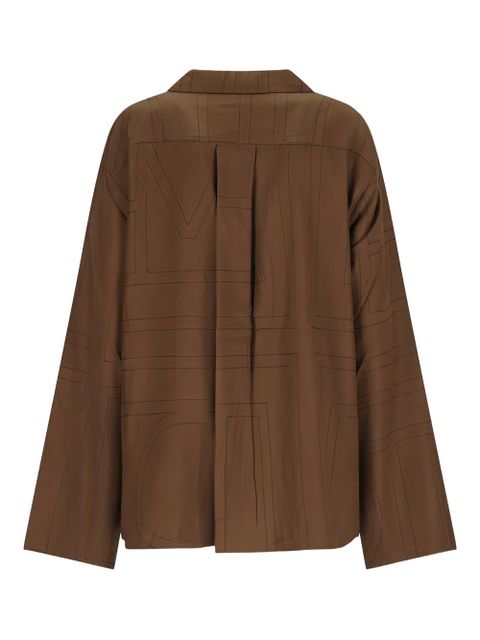 TOTEME monogram flannel top - Brown - zdjęcie produktu nr 2