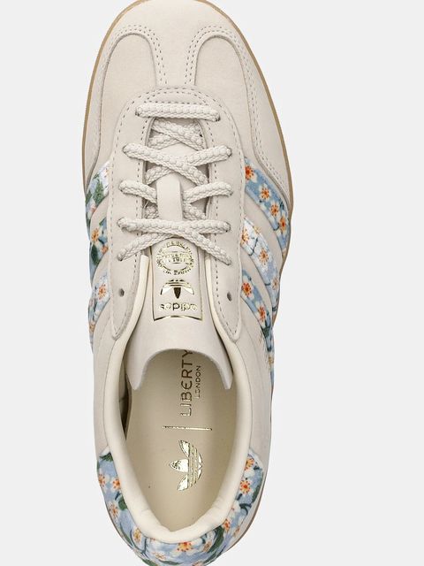 adidas Originals sneakersy nubukowe dziecięce Gazelle Indoor damskie kolor beżowy JR3601