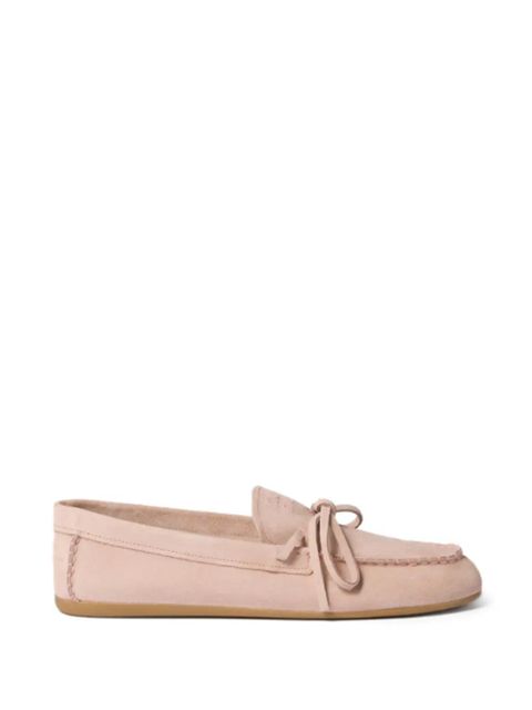 Miu Miu tie-detail leather loafers - Pink - zdjęcie produktu nr 1