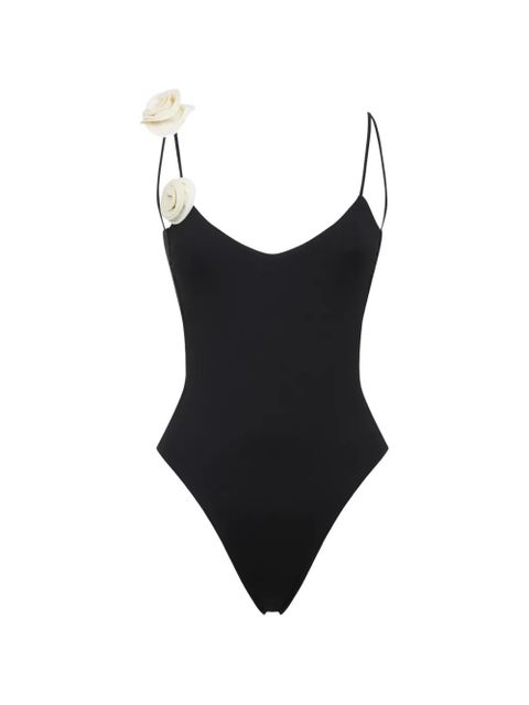La Reveche floral-appliqué swimsuit - Black - zdjęcie produktu nr 1