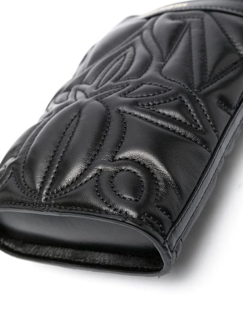 Alexander McQueen embroidered mini bucket bag - Black