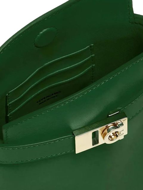 Ferragamo Gancini-buckle cross body bag - Green