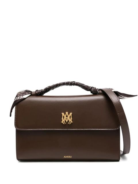 AMIRI logo-plaque braided-handle tote bag - Brown - zdjęcie produktu nr 1