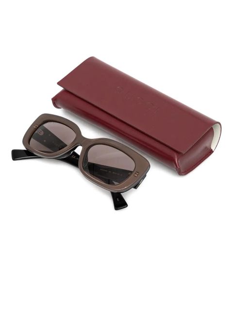 Gucci Eyewear rectangle-frame sunglasses - Brown