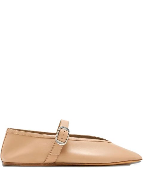 Le Monde Beryl Stella buckle-strap leather ballet flats - Neutrals - zdjęcie produktu nr 1
