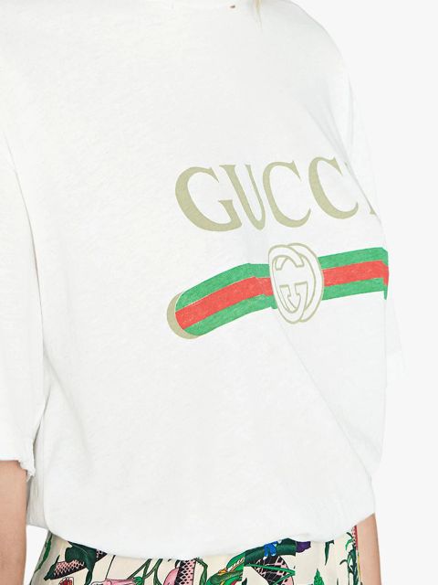 Gucci logo-print cotton T-shirt - White