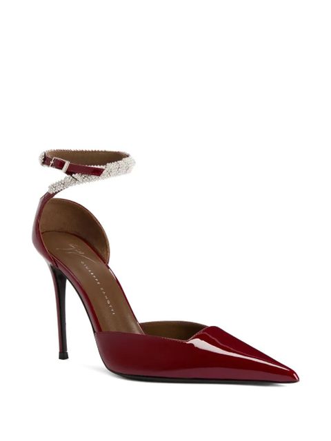 Giuseppe Zanotti 105mm Elenie crystal-embellished pumps - Red - zdjęcie produktu nr 2