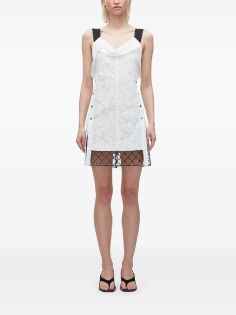 3.1 Phillip Lim lace-insert eyelet mini dress - White