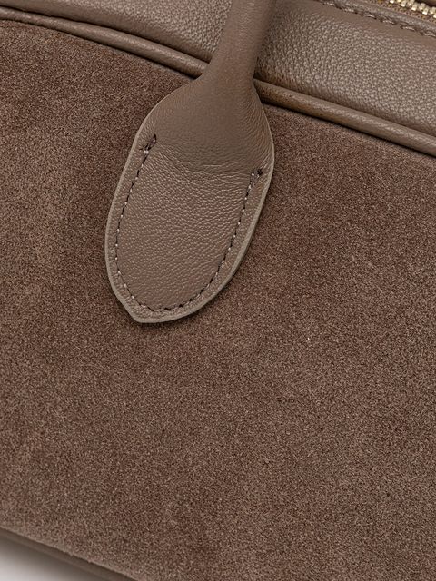 Answear.LAB torebka zamszowa kolor beżowy