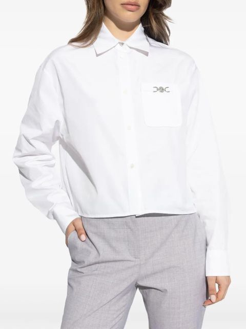 Versace Medusa-plaque cotton shirt - White