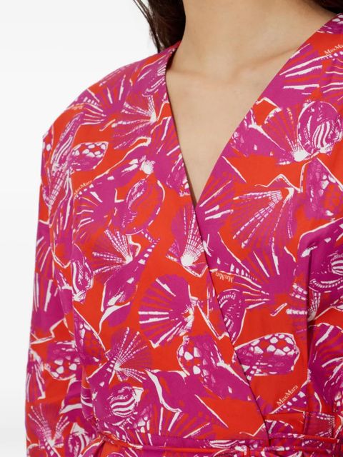 Max Mara Carmo V-neck midi dress - Pink