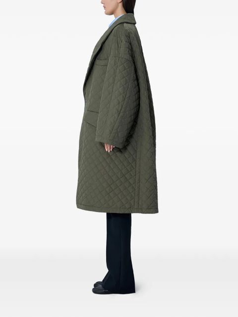 Maison Margiela notched-lapels quilted coat - Green - zdjęcie produktu nr 2