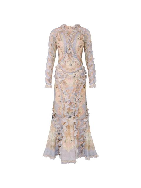 ZIMMERMANN Rebellion ruffled floral maxi dress - Blue - zdjęcie produktu nr 1