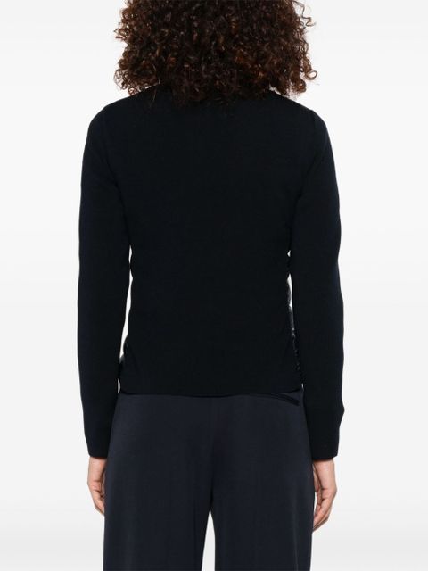 Moncler padded zip-up cardigan - Blue