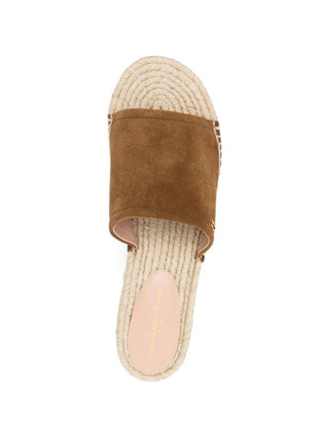 Gianvito Rossi suede heeled espadrilles - Brown