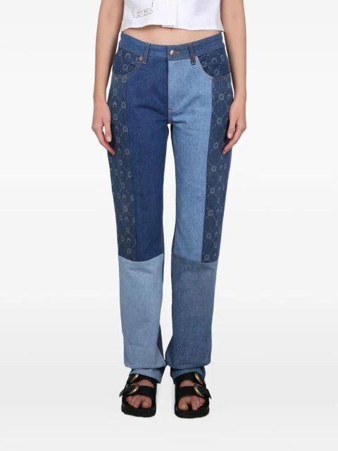 Marine Serre Regenerated Moongram jeans - Blue - zdjęcie produktu nr 1
