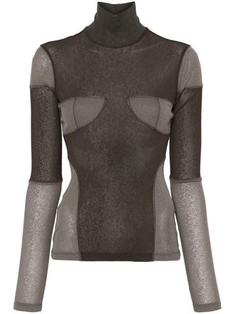 Nanushka patchwork T-shirt - Green - zdjęcie produktu nr 1