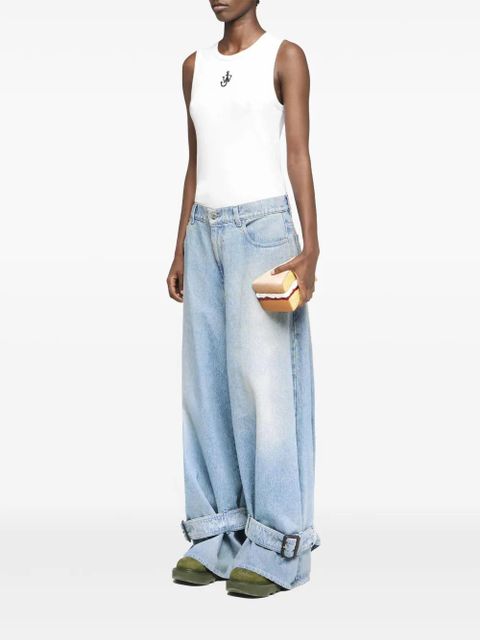 JW Anderson Anchor-embroidered top - White