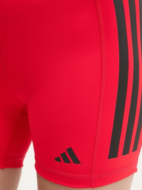 adidas Performance szorty treningowe Optime kolor czerwony z nadrukiem high waist JN4583