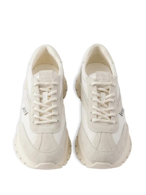 Prada mesh fabric and suede sneakers - Neutrals