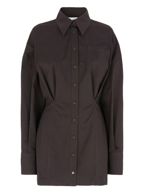 The Attico long-sleeve shirt mini dress - Brown - zdjęcie produktu nr 1
