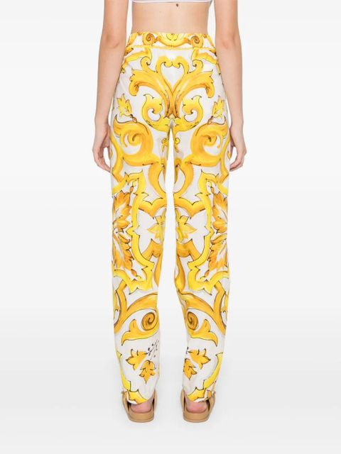 Dolce & Gabbana Majolica-print trousers - Yellow