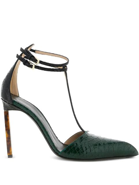 TOM FORD 105mm T-strap pumps - Green - zdjęcie produktu nr 1