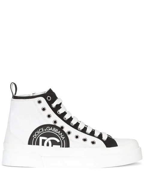 Dolce & Gabbana two-tone lace-up sneakers - White - zdjęcie produktu nr 1