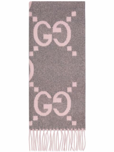 Gucci GG cashmere jacquard scarf - Grey - zdjęcie produktu nr 1