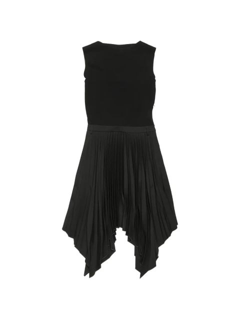 Acne Studios pleated asymmetrical-hem midi dress - Black - zdjęcie produktu nr 1