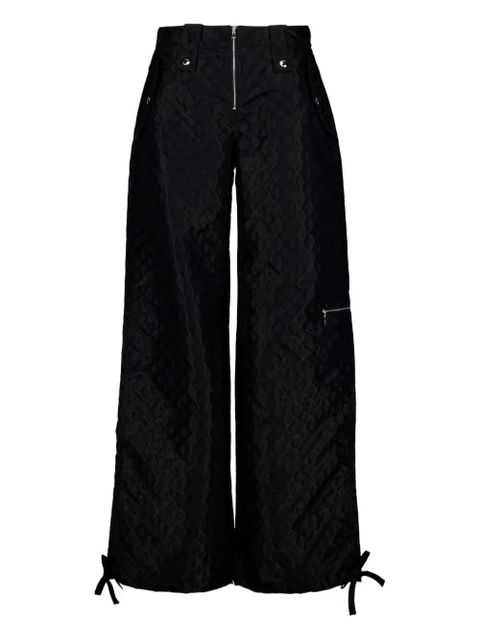 Casablanca monogram tie-detail trousers - Black - zdjęcie produktu nr 1
