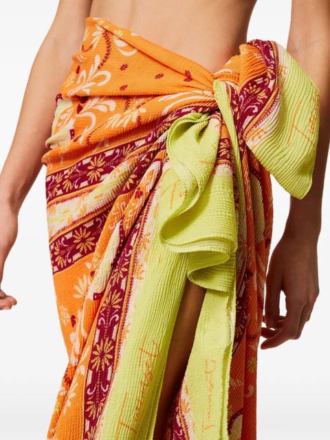 TWINSET print sarong - Orange