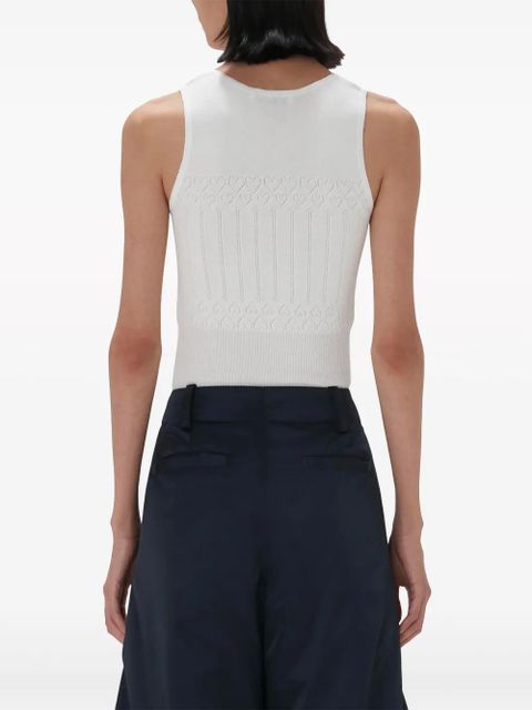 JW Anderson pointelle-knit tank top - White